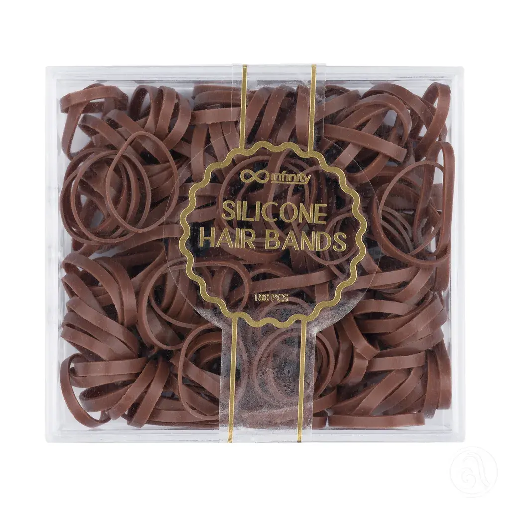 Infinity Silikonske gumice za kosu, Smeđe