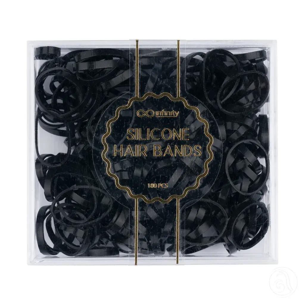 Infinity Silikonske gumice za kosu, Crne