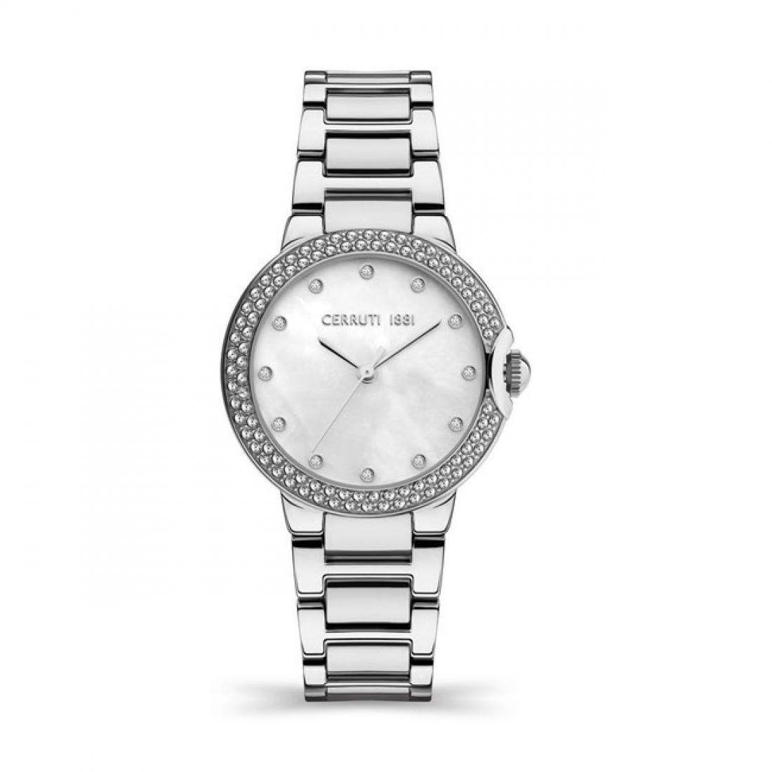 CERRUTI 1881 Ženski ručni sat MEZZANA CIWLG2115301, Kvarcni mehanizam, Bijelo kućište, Srebrne boje
