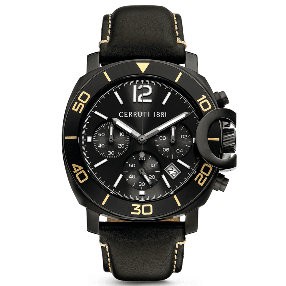 CERRUTI 1881 Muški ručni sat CRA30302, Kvarcni mehanizam, Crno kućište, Crni
