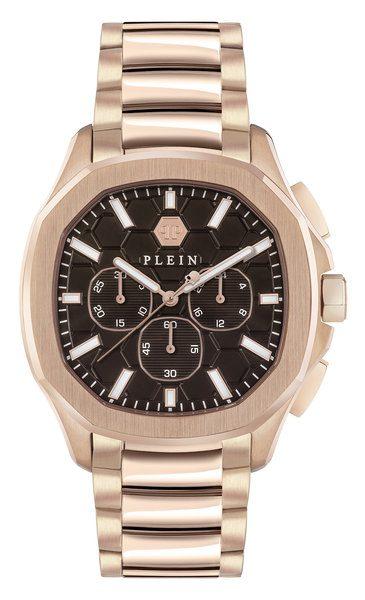PHILIPP PLEIN Muški ručni sat PWSAA0623, Kvarcni mehanizam, Smeđe kućište, Krem