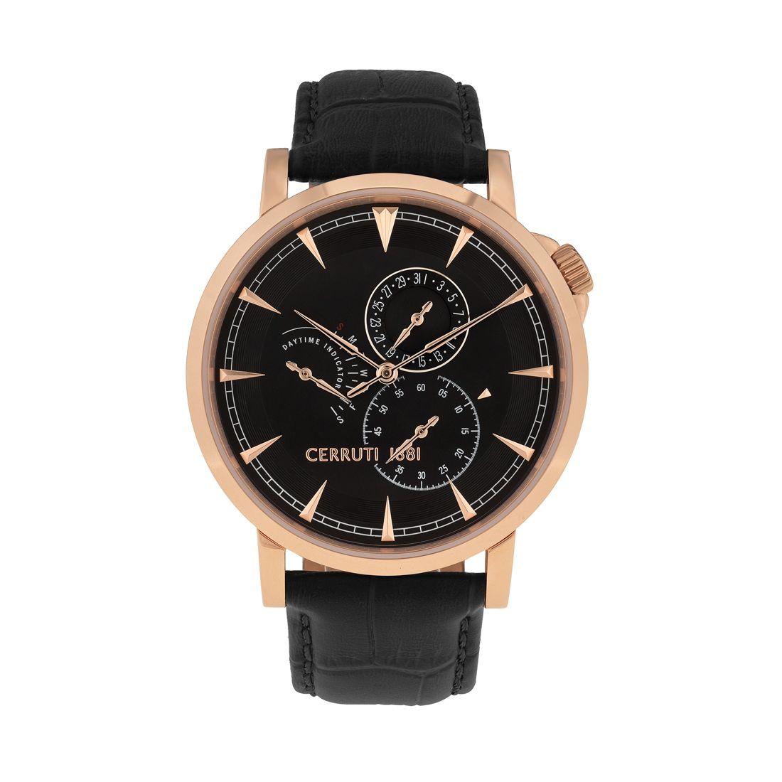 CERRUTI 1881 Muški ručni sat CRA24902, Kvarcni mehanizam, Crno kućište, Crni