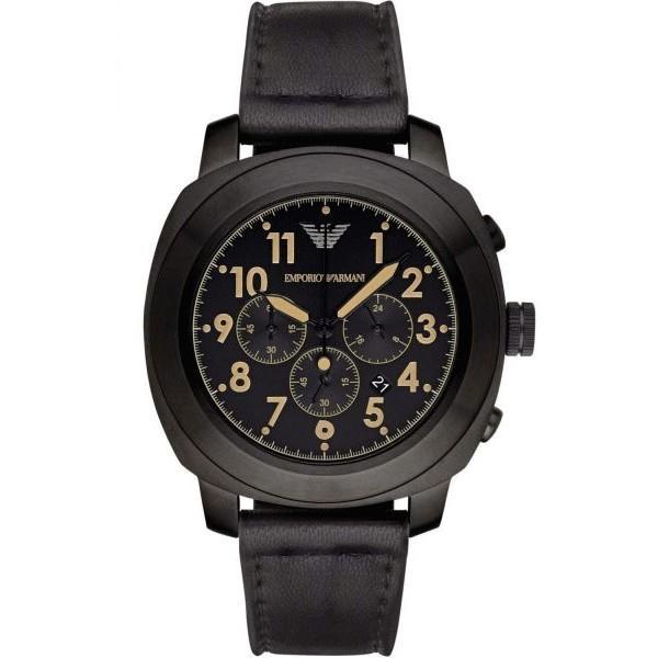 EMPORIO ARMANI Muški ručni sat AR6061, Kvarcni mehanizam, Crno kućište, Crni