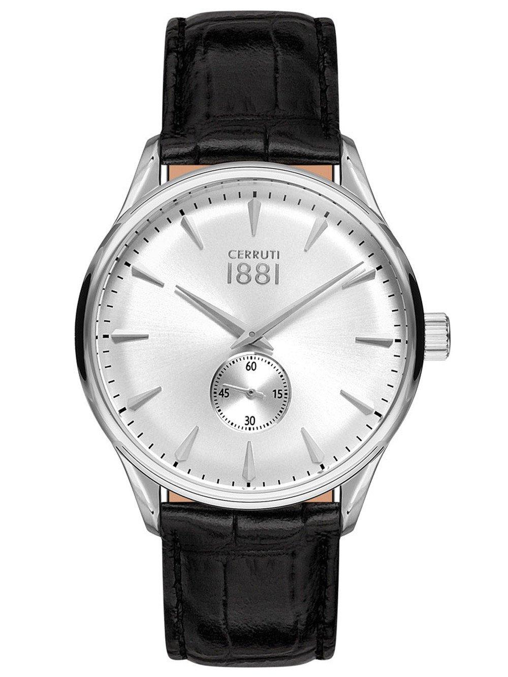 CERRUTI 1881 Muški ručni sat CLUSONE CRA24005, Kvarcni mehanizam, Sivo kućište, Crni