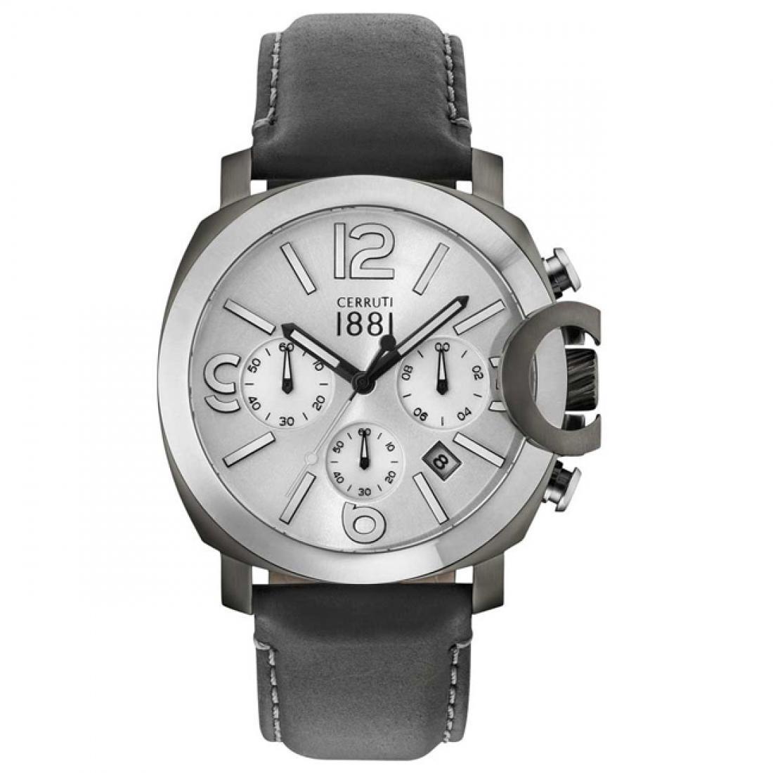 CERRUTI 1881 Muški ručni sat CRA181SUS04BK, Kvarcni mehanizam, Sivo kućište, Sivi