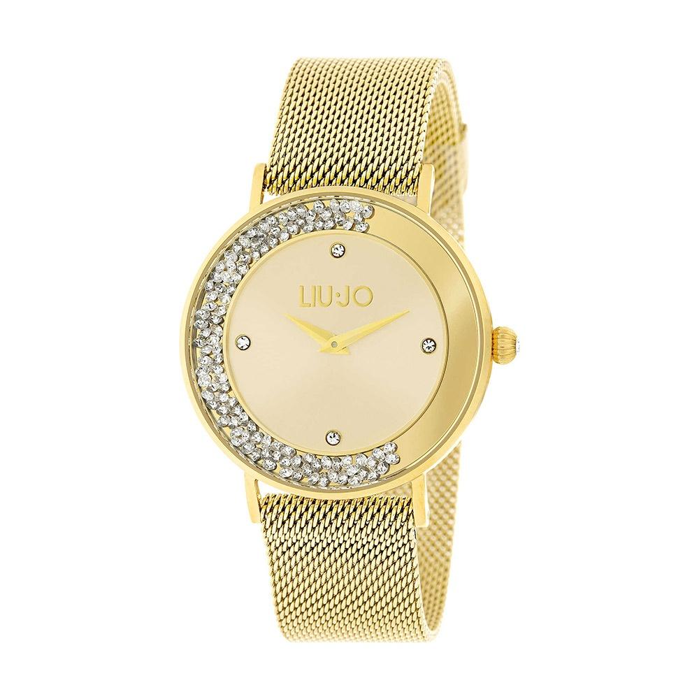 LIU JO Ženski ručni sat TLJ1346, Kvarcni mehanizam, Zlatno kućište, Zlatne boje