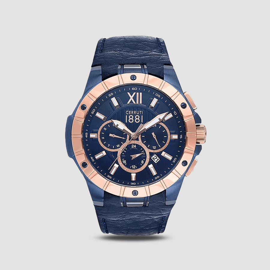 CERRUTI 1881 Muški ručni sat CRA23703, Kvarcni mehanizam, Teget kućište, Teget