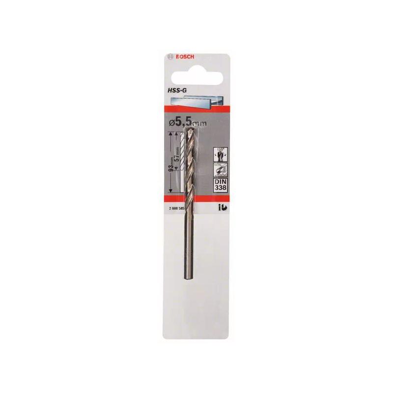 BOSCH Borer hss-g 5,5 mm, Srebrna
