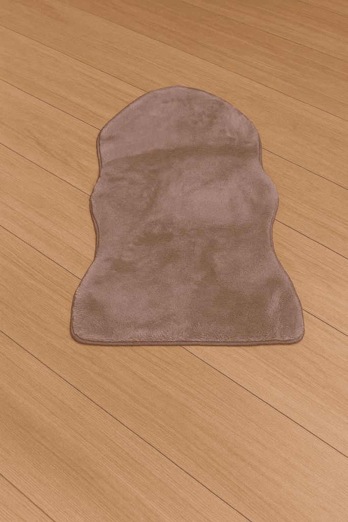 Merinos Podna prostirka Moderni reljef,  67×100 cm, Smeđe boje