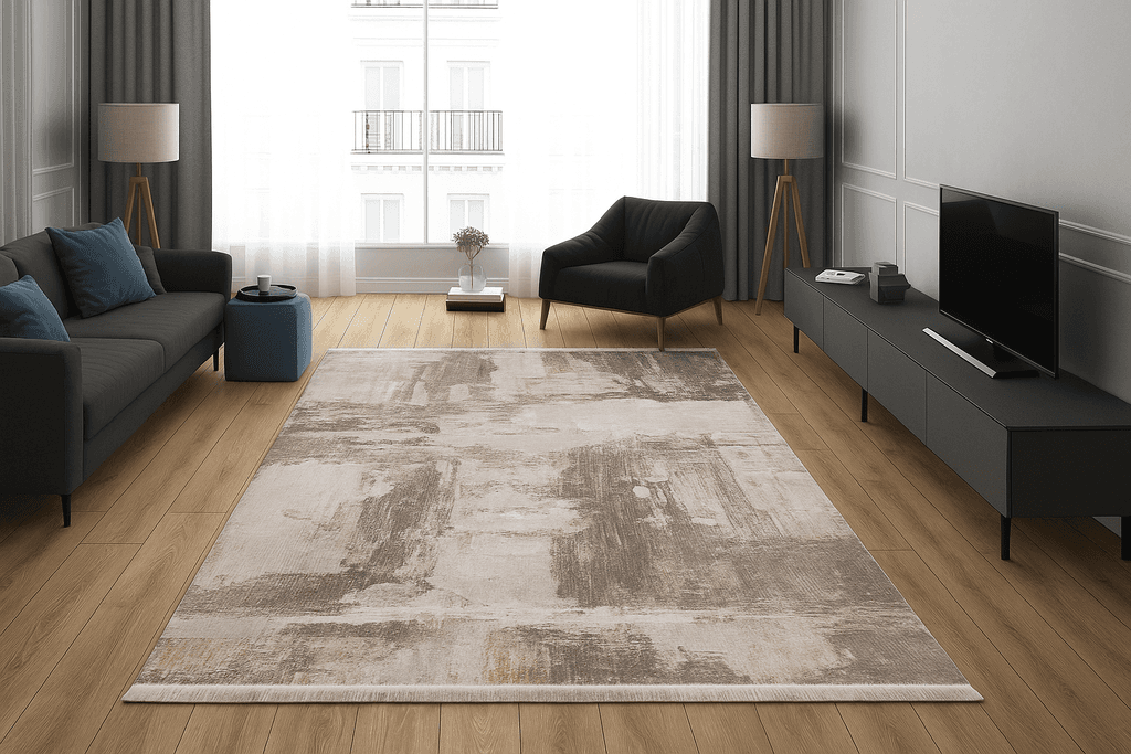 Merinos Končani tepih Platneni tragovi, 133x190 cm, Šareni