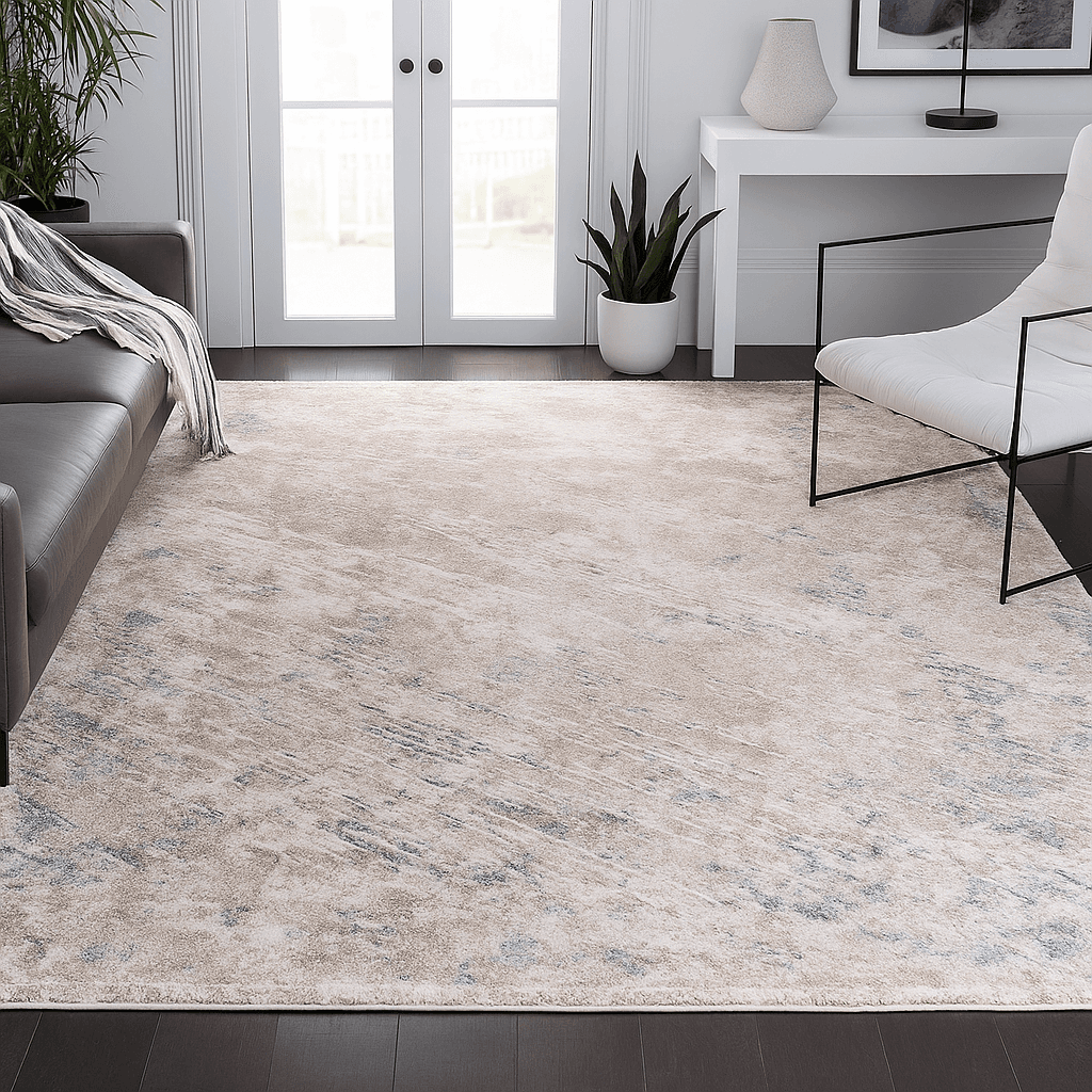 Končani tepih - Kameni tragovi - 133x190 cm, Svijetlosivi