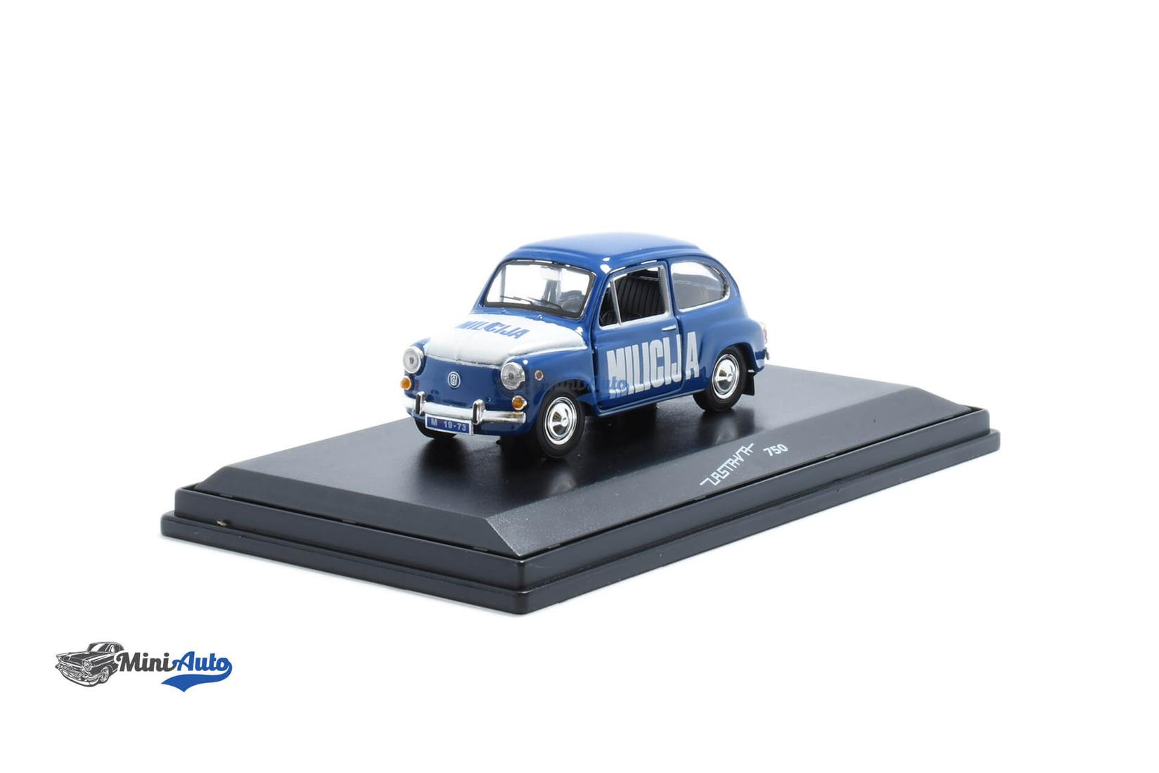 MINI AUTO Kolekcionarski autić - Zastava 750 Milicija 1970, Plava
