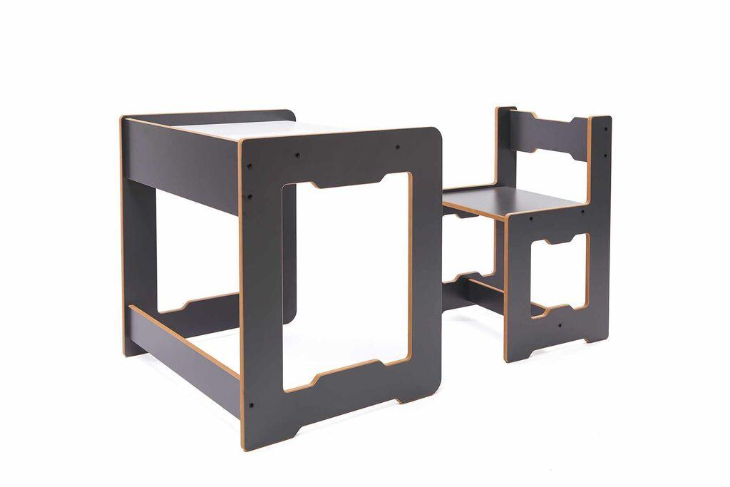 Hanah Home Dječiji set stol i stolica, 56x55x45cm, Antracit