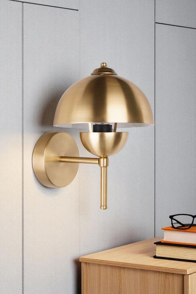 Opviq Zidna lampa 9079-2, Zlatna boja