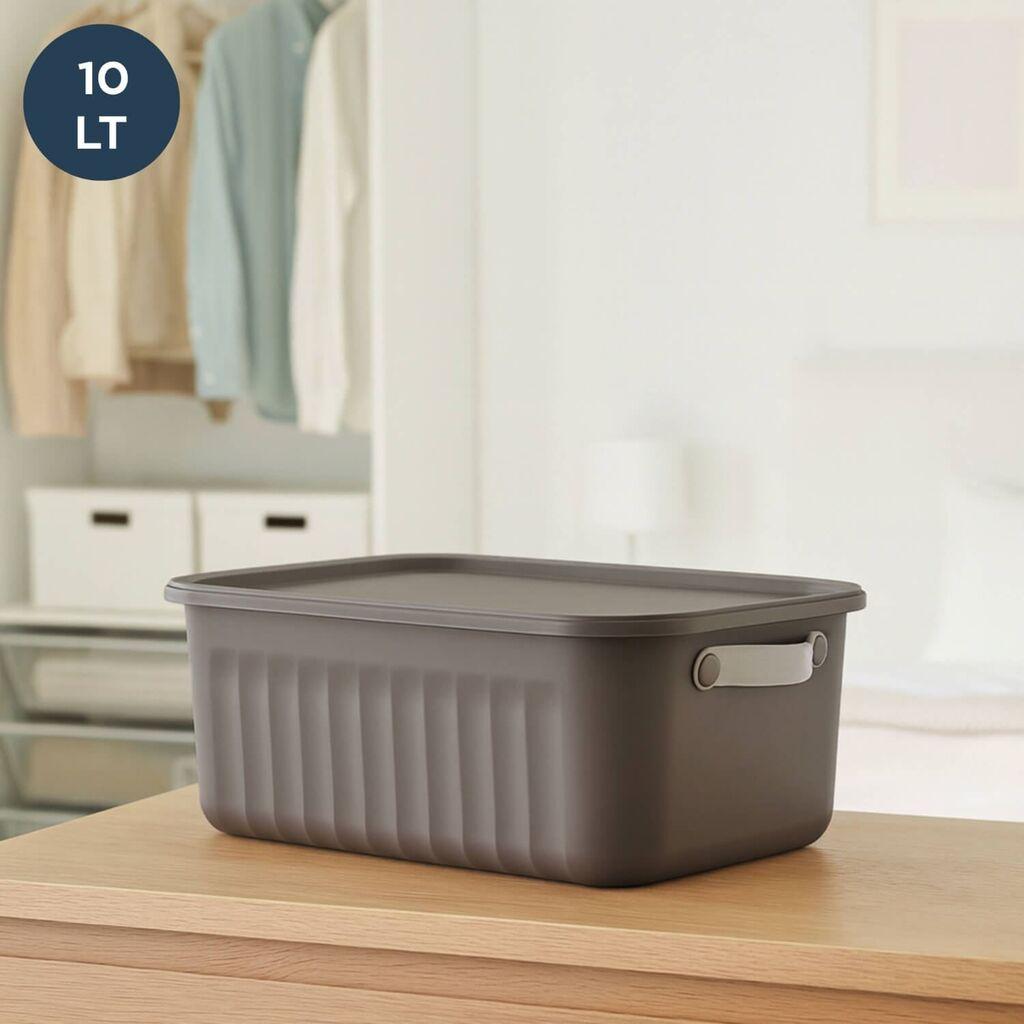 Aberto Design kutija za odlaganje, 10l, siva