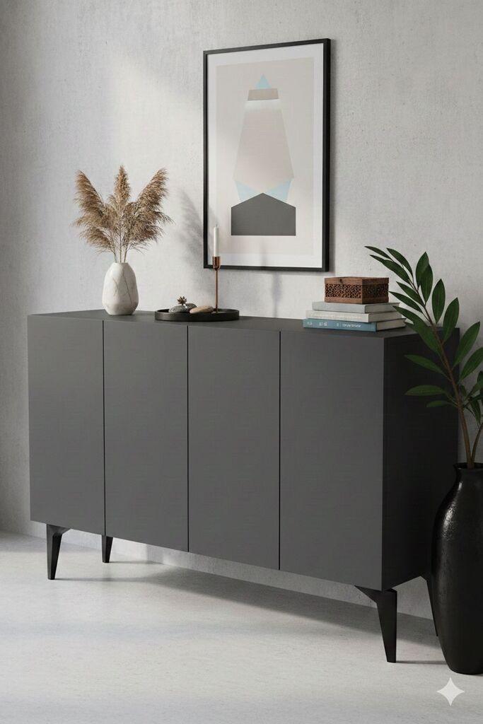 Hanah Home Komoda s ladicama, 120x79x32cm, antracit