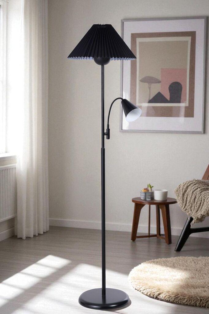 Opviq podna lampa Devin, crna