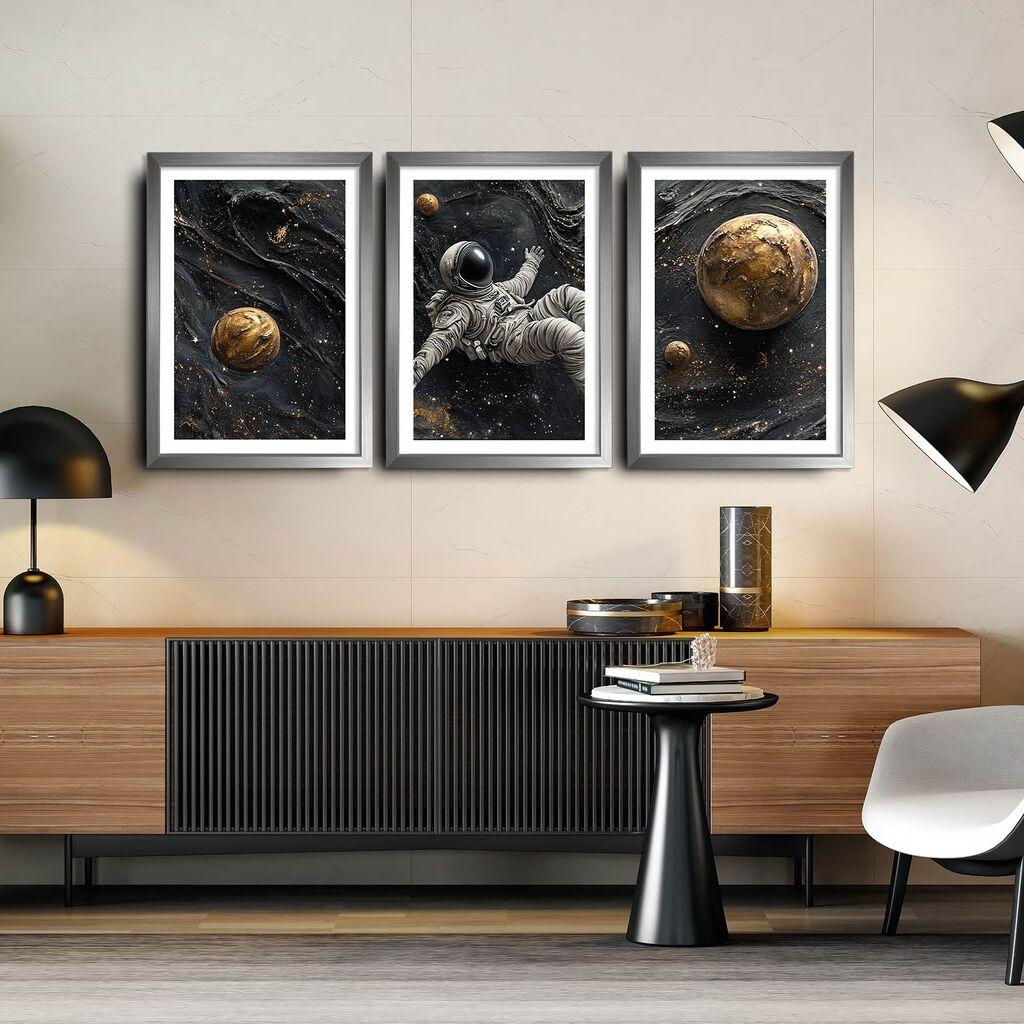 Wallity Ukrasne uramljene slike, 38x53cm, 3 komada, Šarene