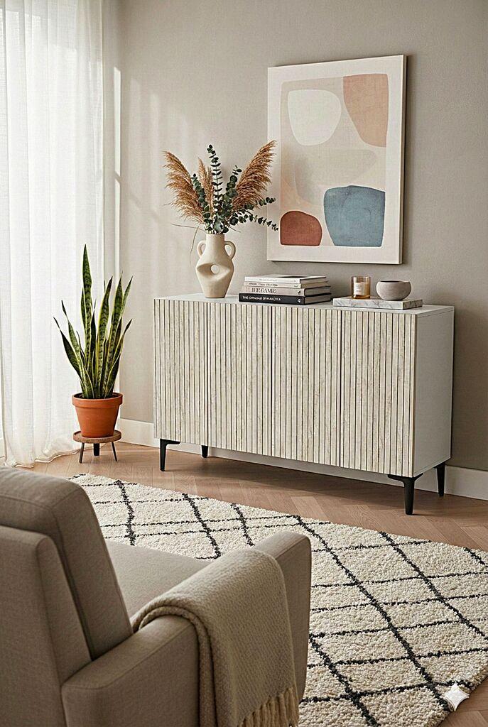 Hanah Home Komoda s ladicama, 120x79x32cm, bež