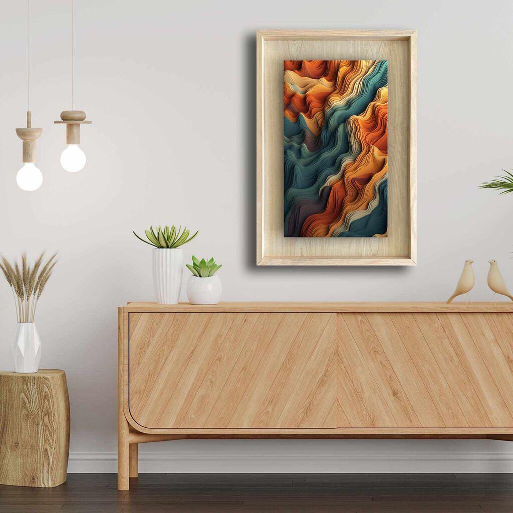 Wallity Dekorativna uramljena slika, 43x63cm, Šarena