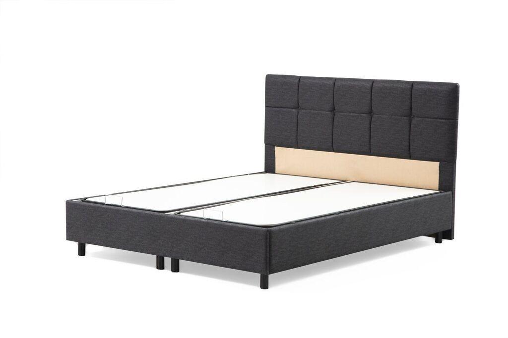 Podloga za krevet Hanah Home s uzglavljem Vitalia, 140x110x200 cm, antracit boja