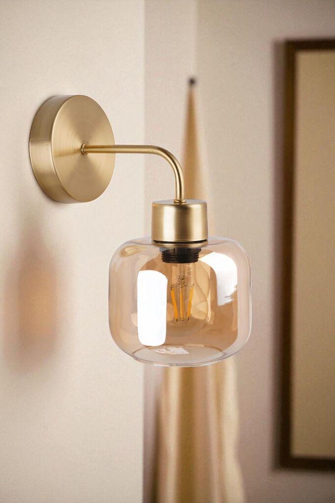 Opviq Zidna lampa 9060-1A, Zlatna boja