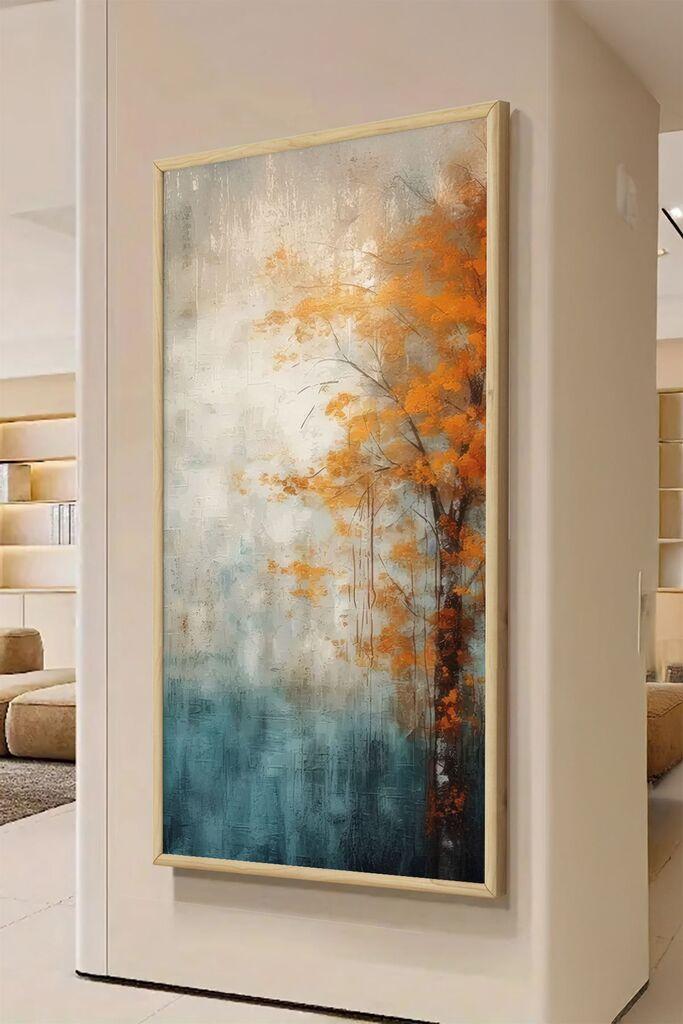 Wallity Dekorativna uramljena slika, 70x33cm, Šarena
