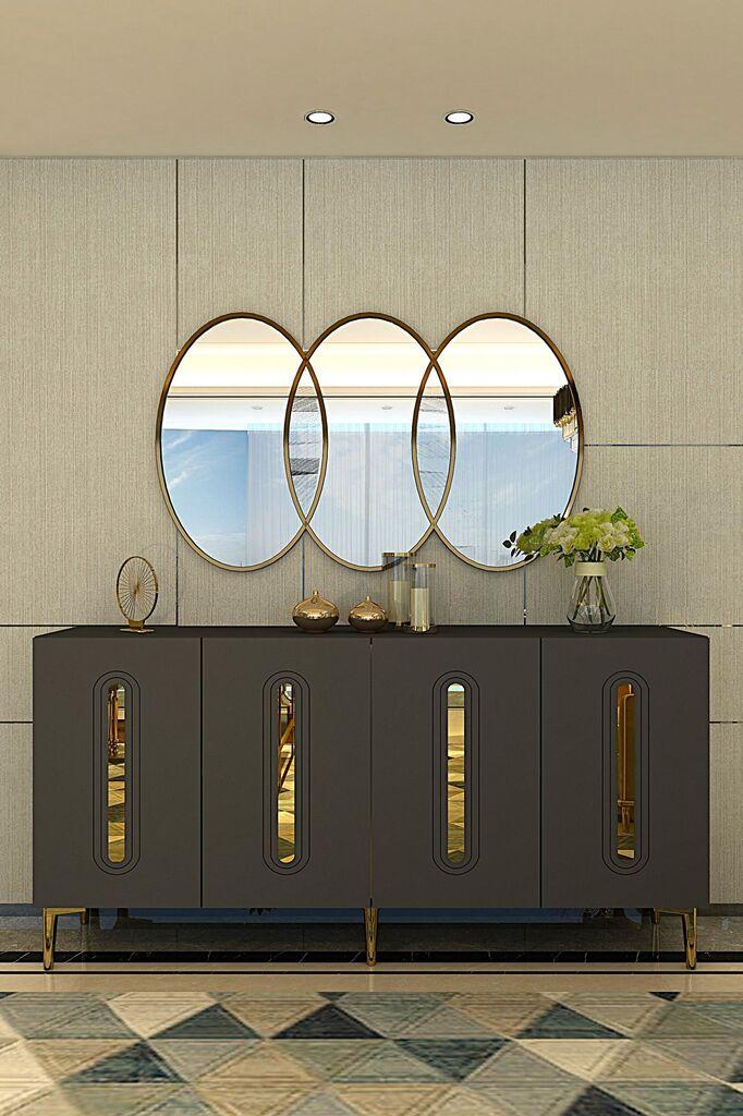 Hanah Home Komoda s ladicama, 150x75x32cm, antracit