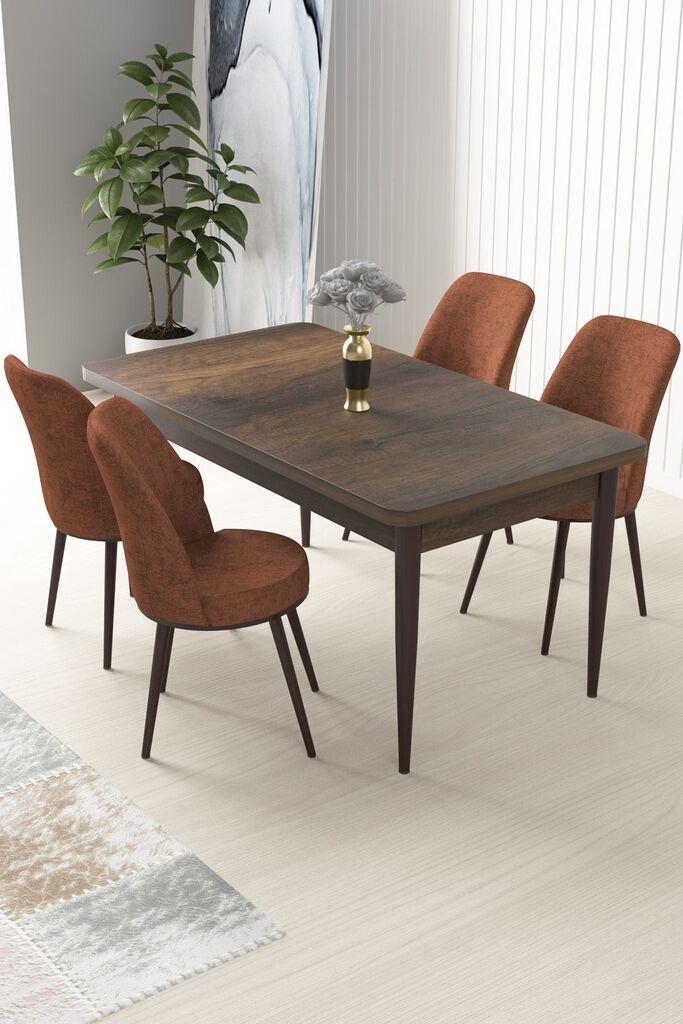 Hanah Home Set Trpezarijski sto i 4 stolice Nile, Terakota