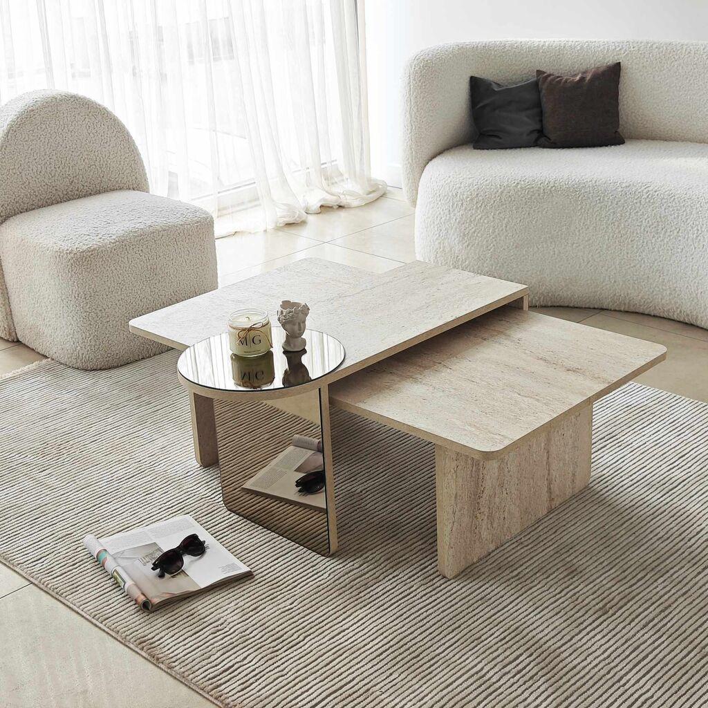 Hanah Home Club set stolova Luna, 2 dijela, bež