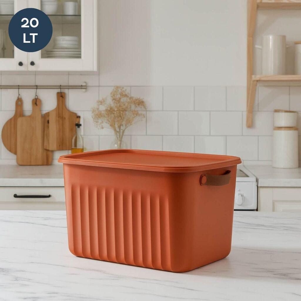 Aberto Design kutija za odlaganje, 20l, crvena