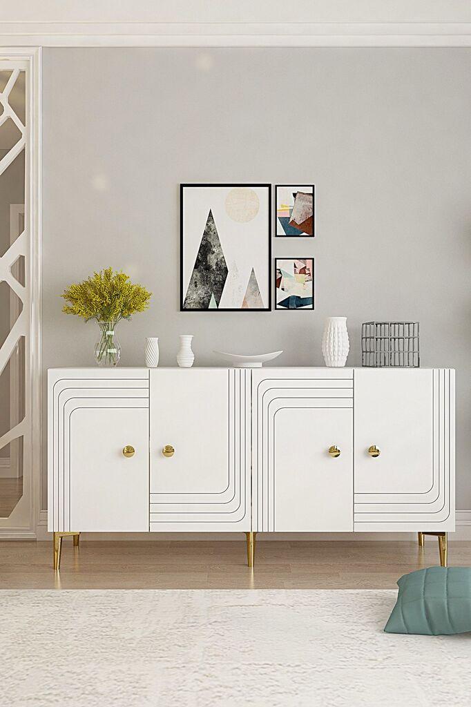 Hanah Home Komoda s ladicama, 150x75x32cm, Bijela