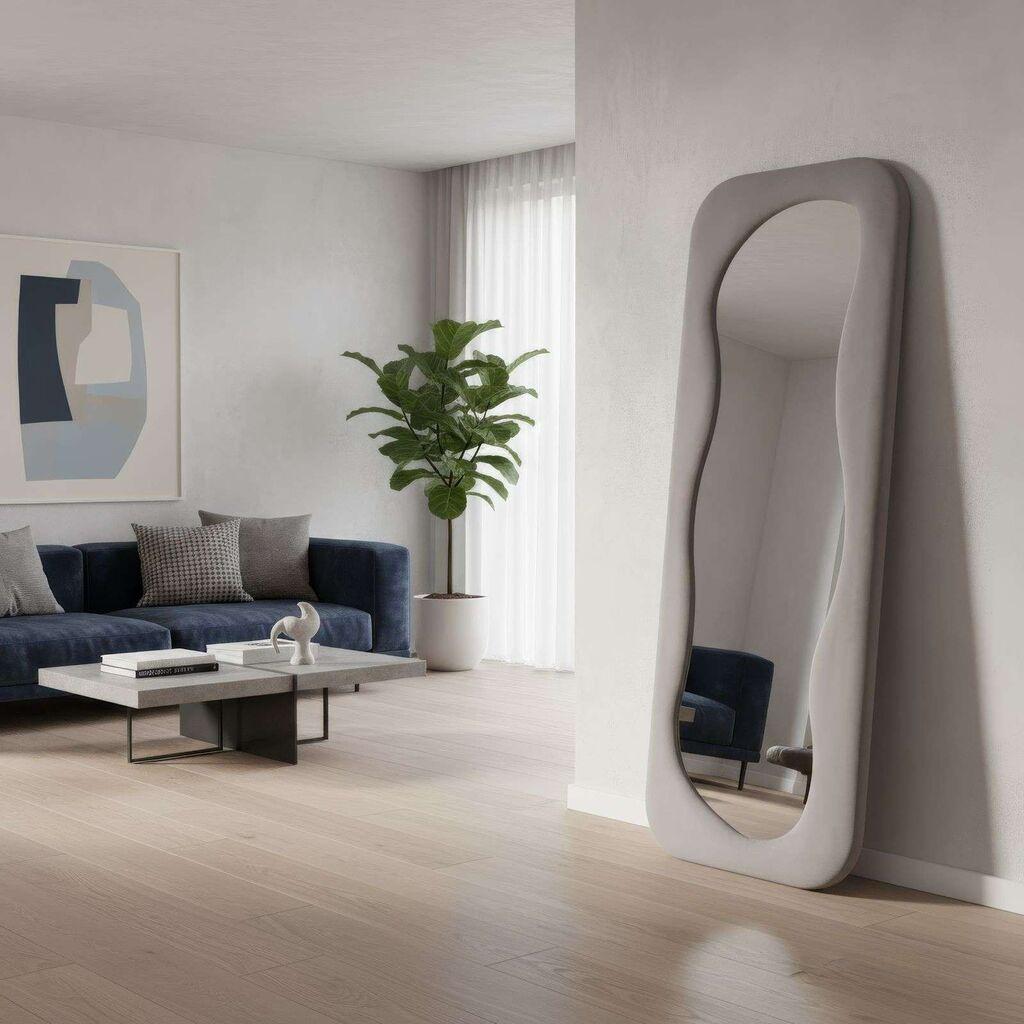 Hanah Home Podno ogledalo Pera, 65 cm x 170 cm, Siva