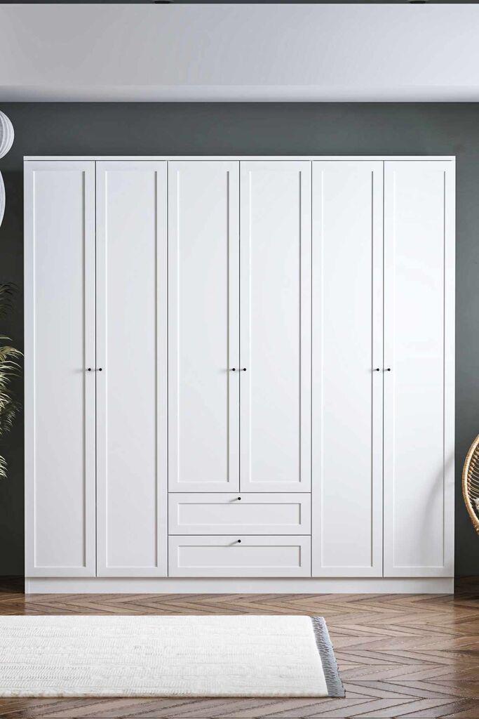 Hanah Home Ormar Terra 6 210, 205 x 210 x 52 cm, Bijeli