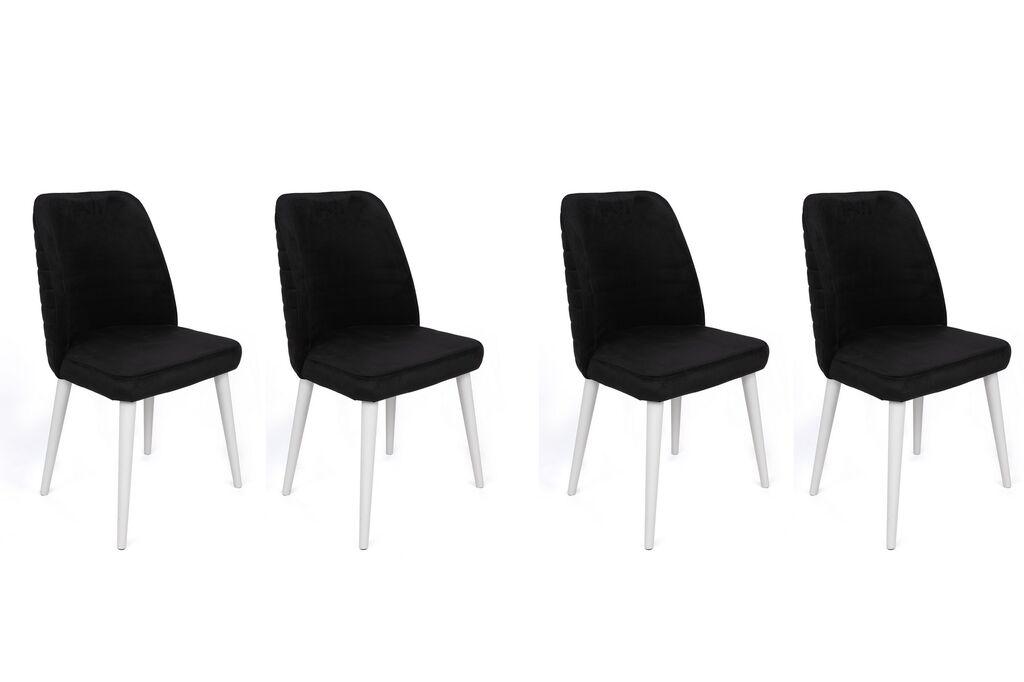 Hanah Home set stolica Tutku-331 V4, 75x62x102 cm, 4 dijela, crna
