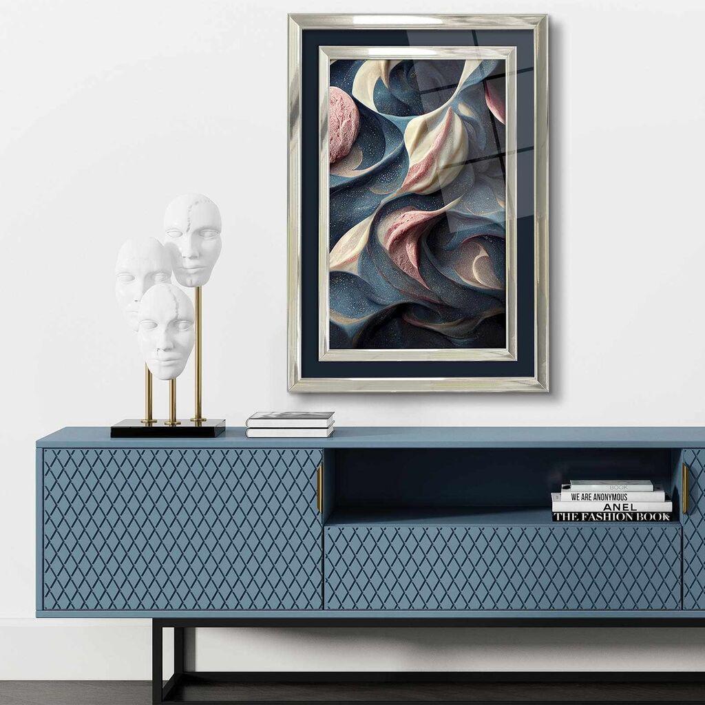 Wallity Dekorativna uramljena slika, 43x65cm, Šarena