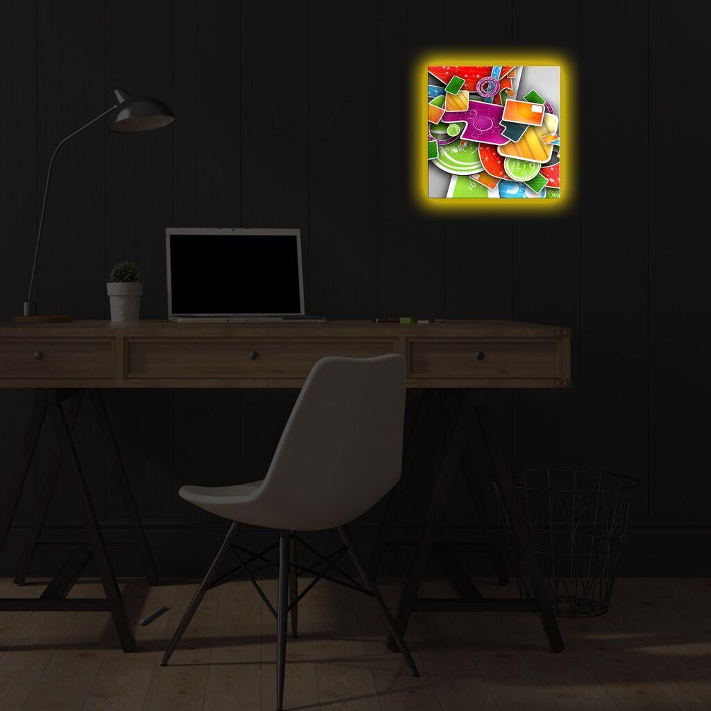 Zidna slika sa LED osvetljenjem 2828DACT-29, 28x28 cm