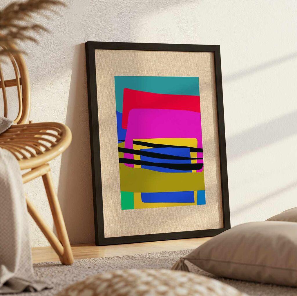 Wallity Dekorativna uramljena slika na platnu, 54x74cm, Šareno