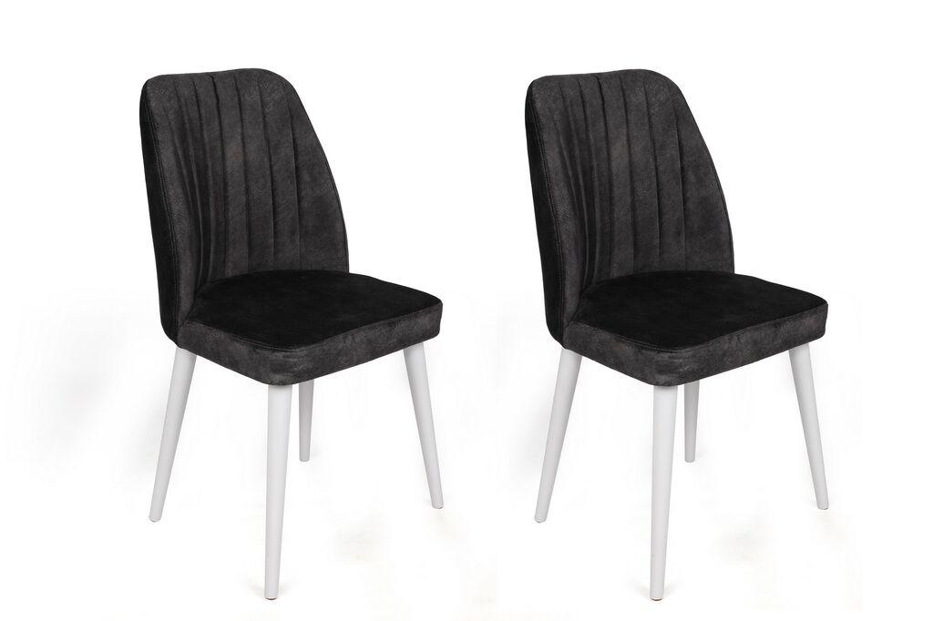 Hanah Home Set stolica Alfa-497 V2, 62x75x51.5 cm, 2 komada, Antracit
