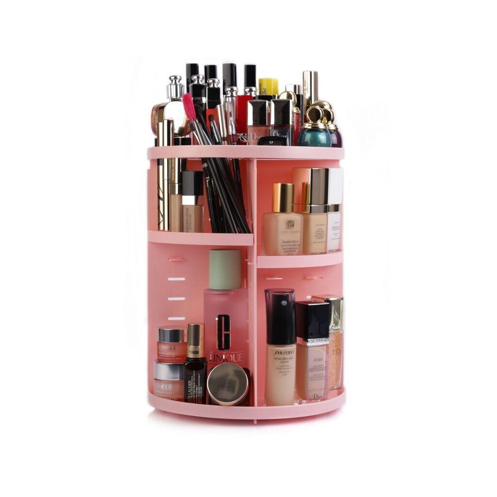 Hermia Organizer za šminku, 100% plastika, 23 x 23 x 30,5 cm, Roza