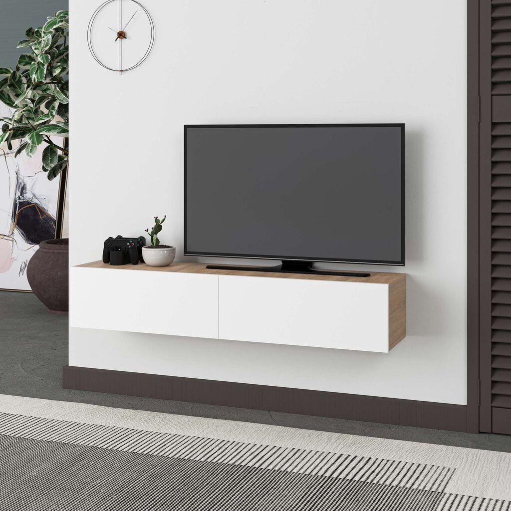 Hanah Kućna TV komoda Francy 135, 135x25x31,7 cm, Bijela