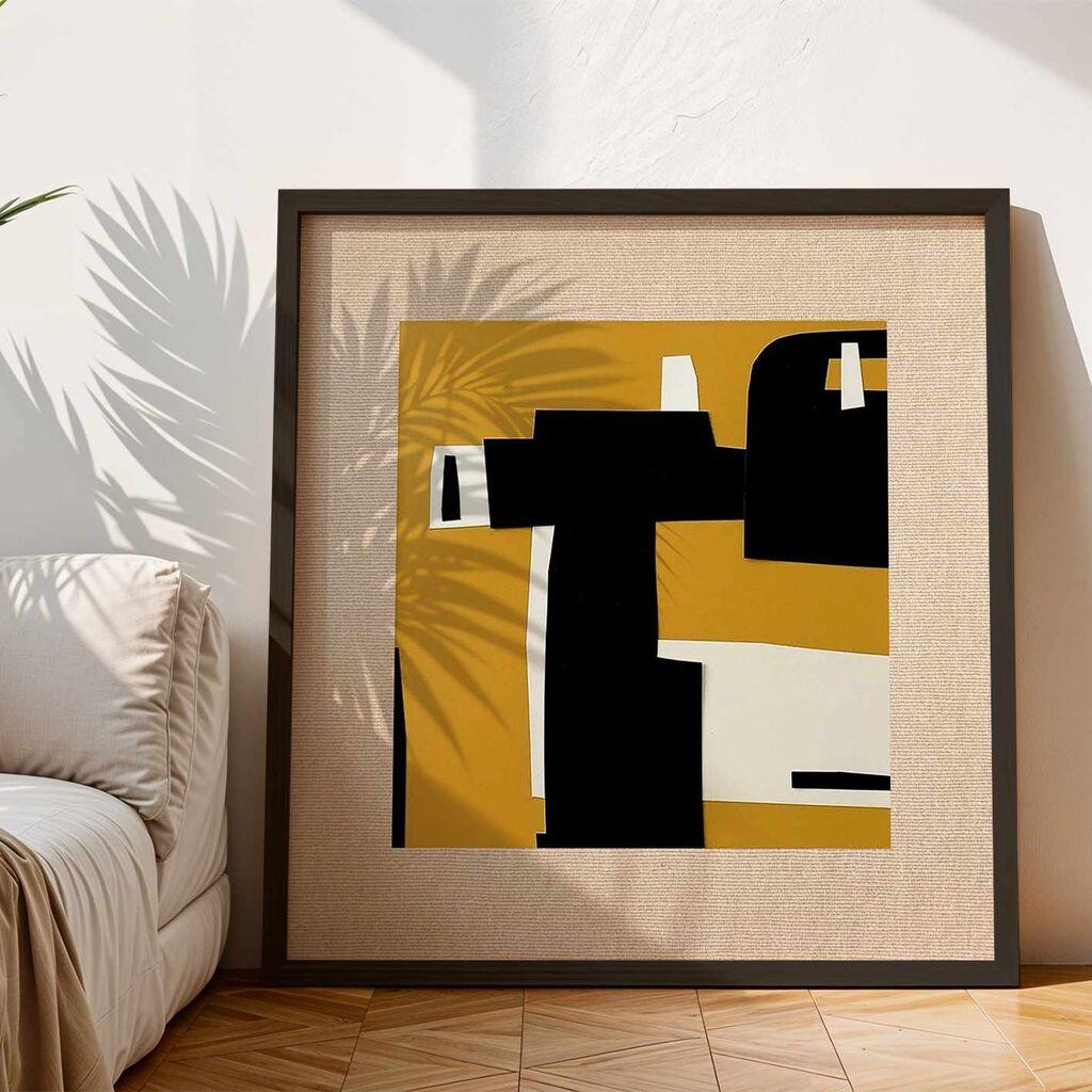 Wallity Dekorativna uramljena slika na platnu, 104x104cm, Šarena