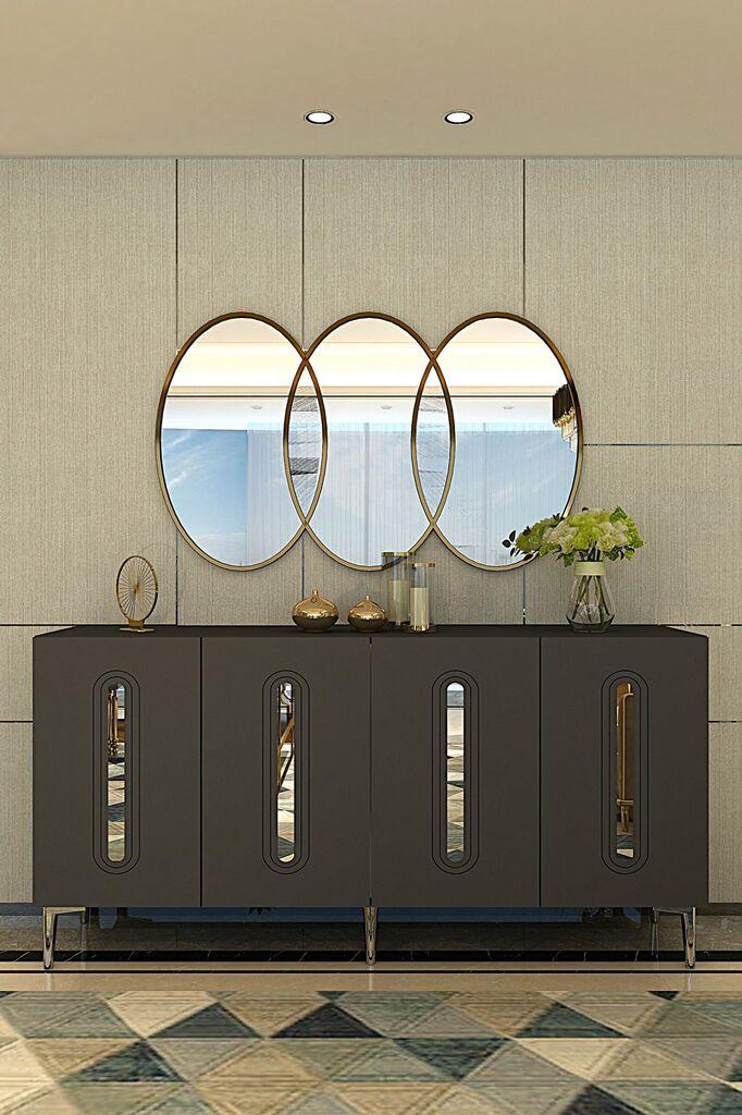 Hanah Home Komoda s ladicama, 150x75x32cm, antracit