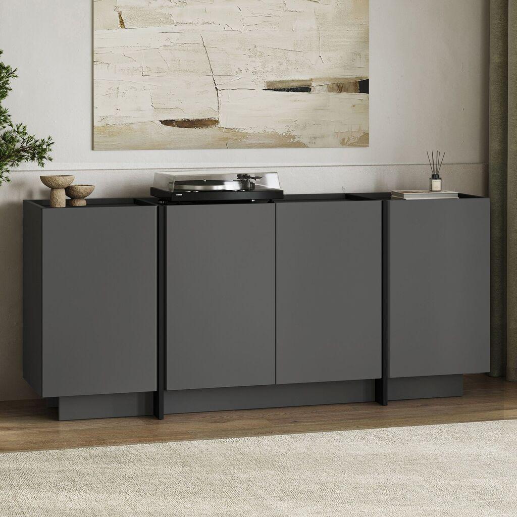 Nordure Komoda s ladicama, 180x80x45cm, antracit
