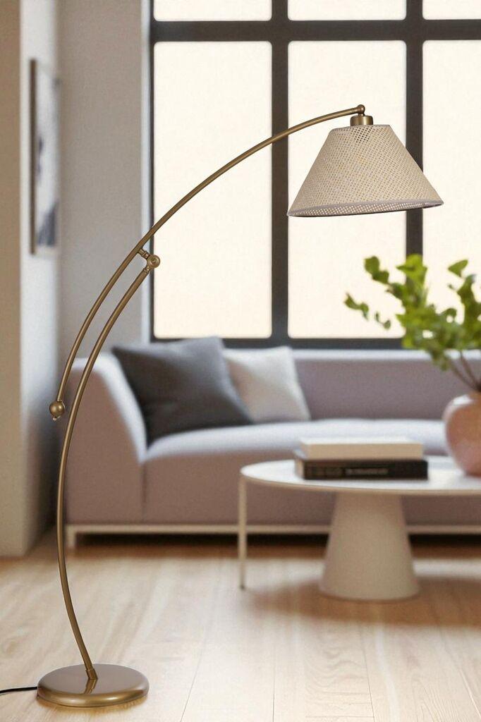 Opviq podna lampa 8972-6, zlatna boja
