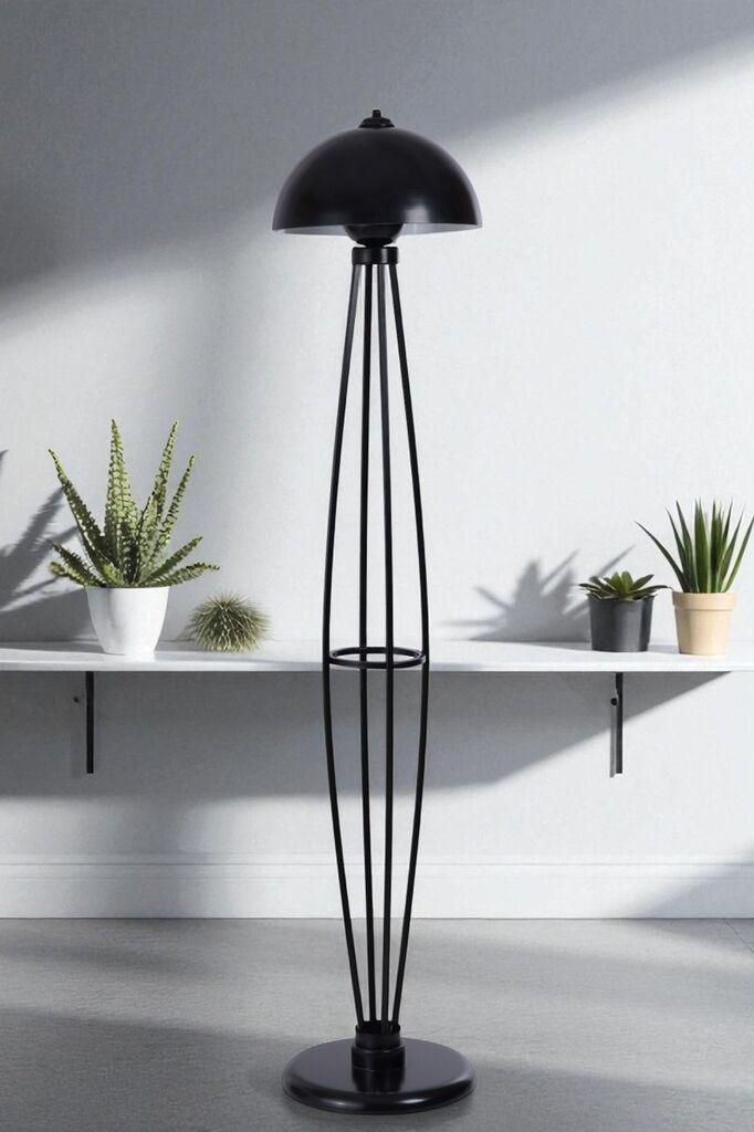 Opviq podna lampa Hedar, crna