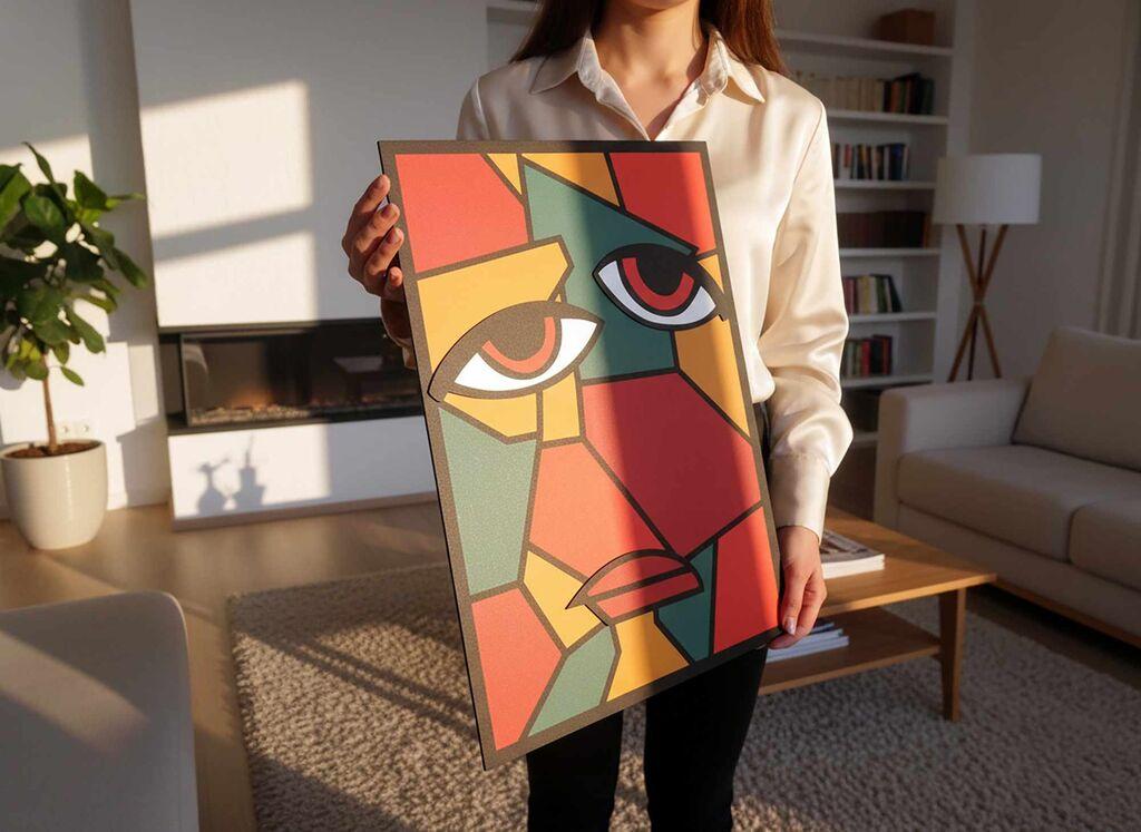 Wallity Dekorativna uramljena slika, 47,5x68cm, Šarena