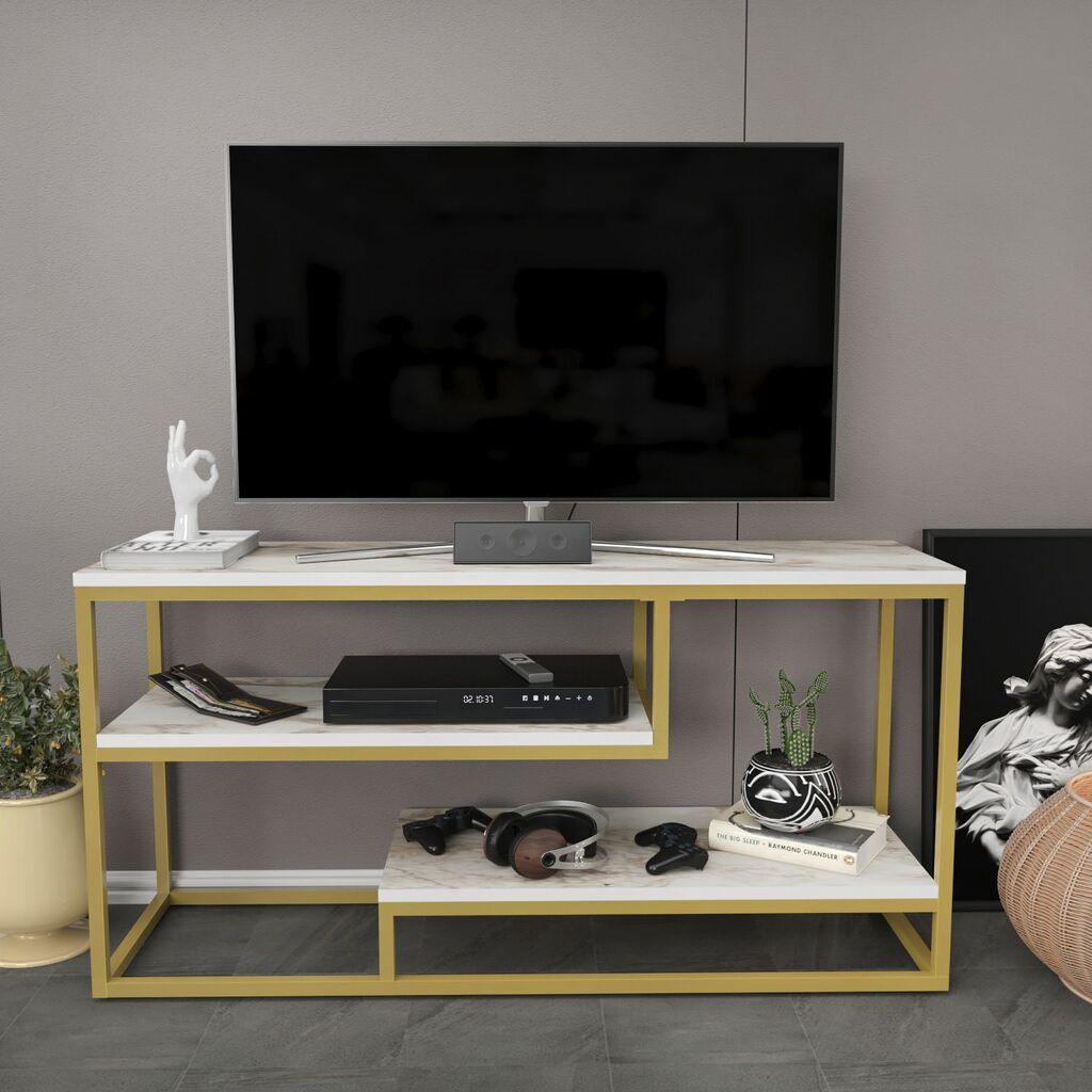 Hanah Kućna TV komoda Lorin, 120,2x60x35,2 cm, Bijela