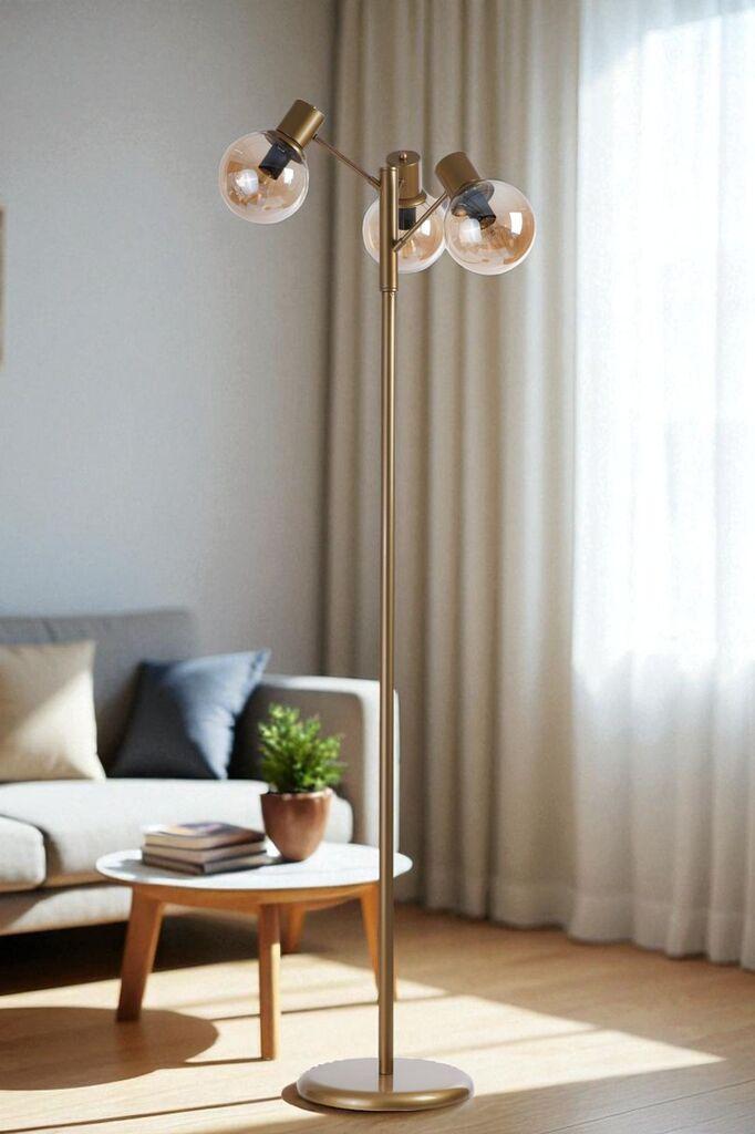 Opviq podna lampa 8947-2, zlatna boja