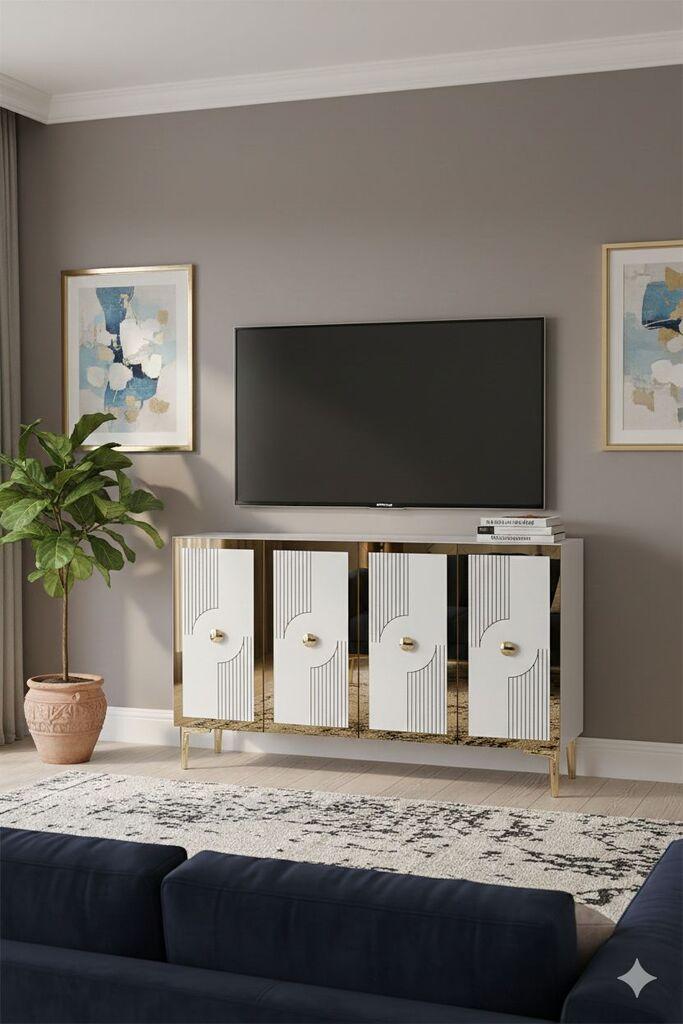 Hanah Home Komoda s ladicama, 120x79x32cm, Bijela